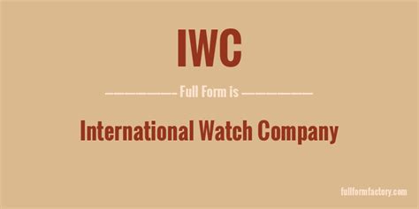 iwc significato|iwc meaning slang.